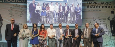 Jorge Antonio Gómez Rebollo recibe el premio al empresario extremeño del año